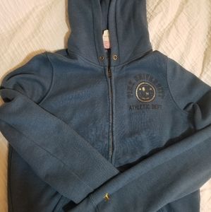 Victoria's Secret Pink Blue Hoodie Zip Up Hoodie